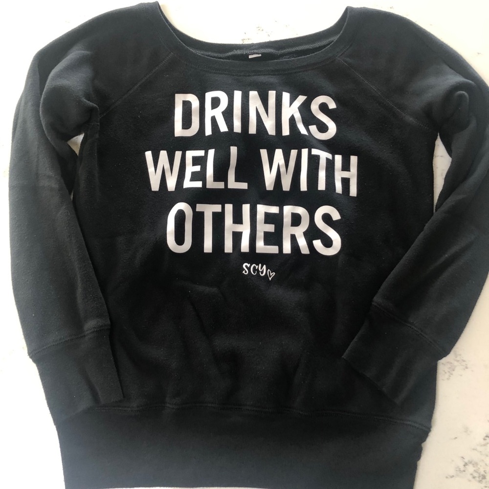 Off the shoulder sweatshirt